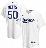 Dodgers 50 Mookie Betts White Nike 2020 World Series Champions Cool Base Jersey Dzhi,baseball caps,new era cap wholesale,wholesale hats